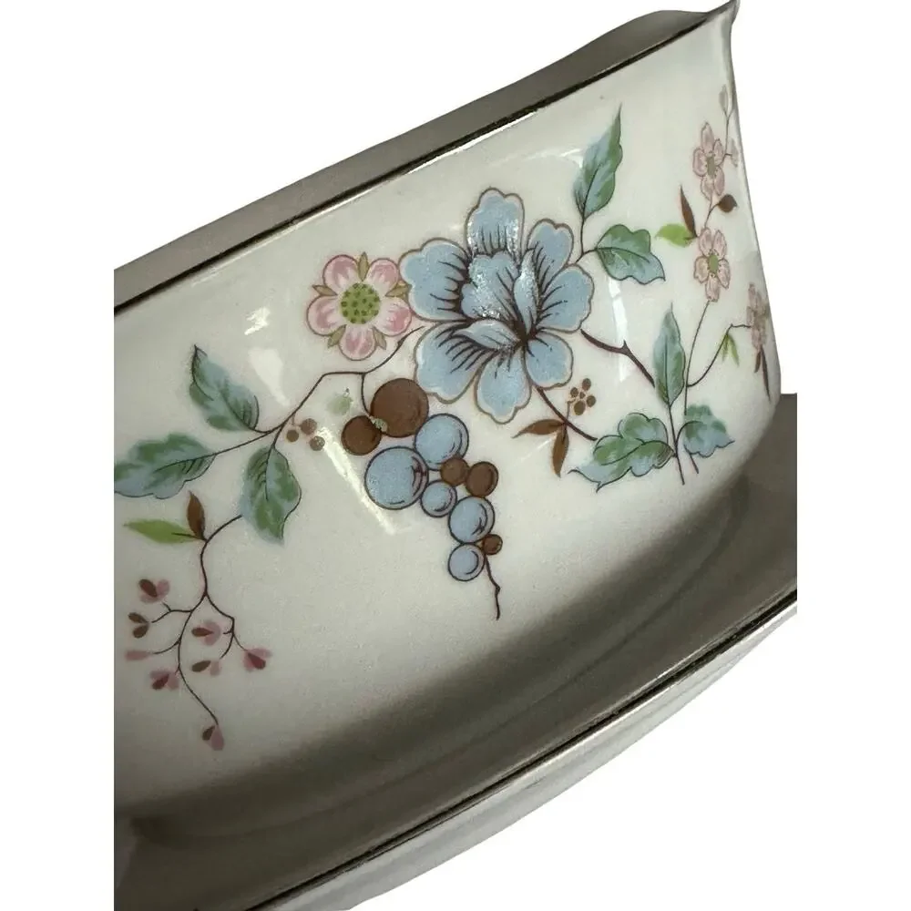 VTG Noritake Biltmore 2581 Gravy Boat Attached‎ Underplate Contemporary China
